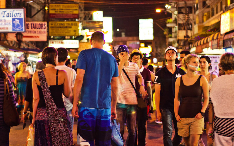 Khao San Road at night