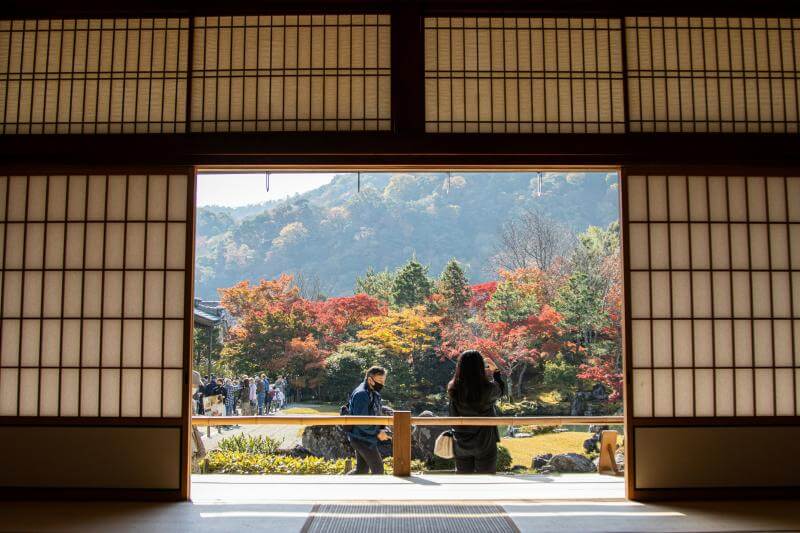 Visit Tenryu-ji Temple in Arashiyama in Kyoto during November