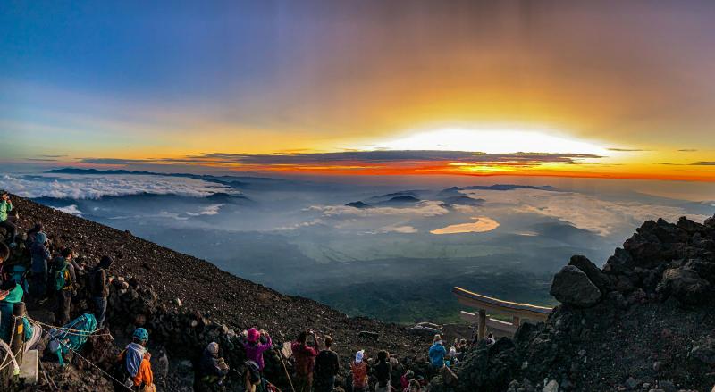 Marvelous Sunrise on Mt. Fuji
