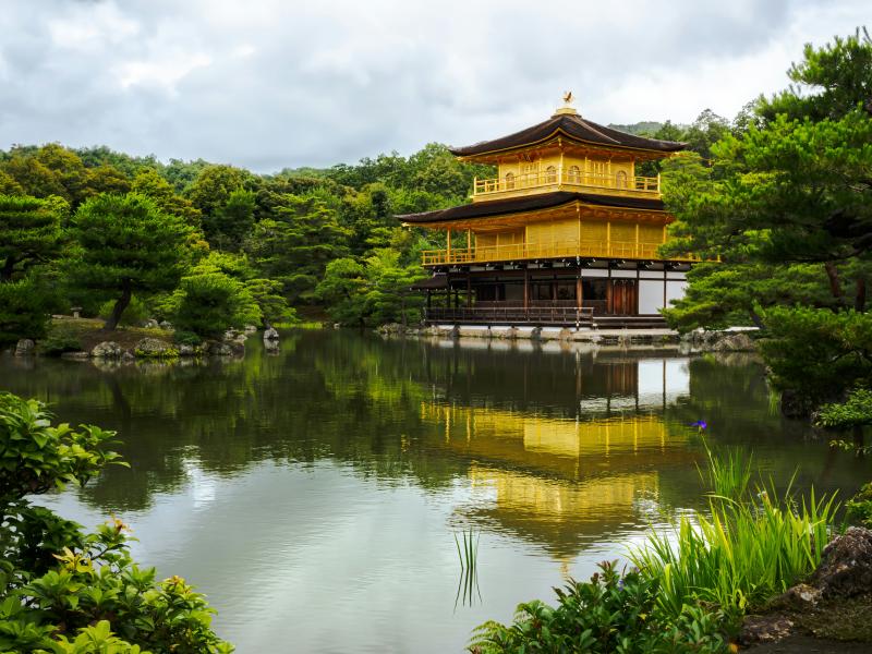 Kinkaku-ji's Charm during August in Kyoto, Japan