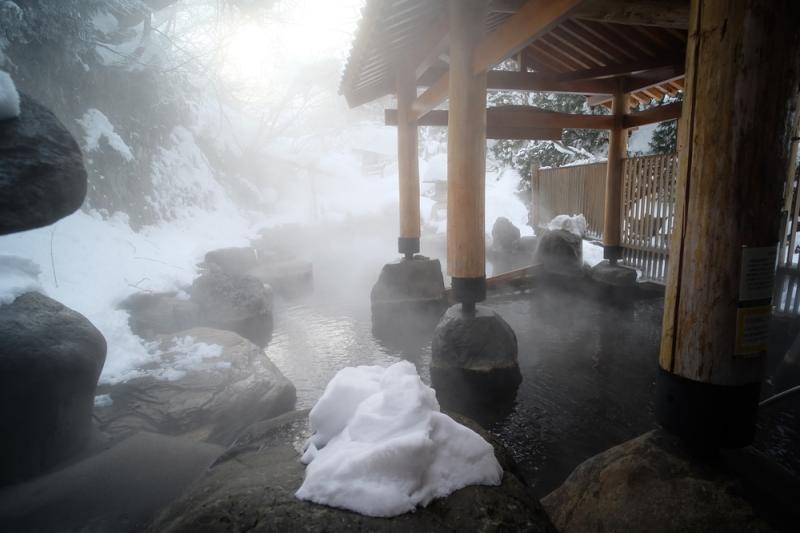 Outdoor Hotspring in Japan