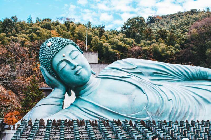 Visit Nanzoin Temple to See the Largest Bronze Reclining Buddha in Japan