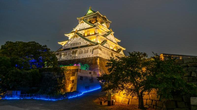 Night View of Osaka Castle
