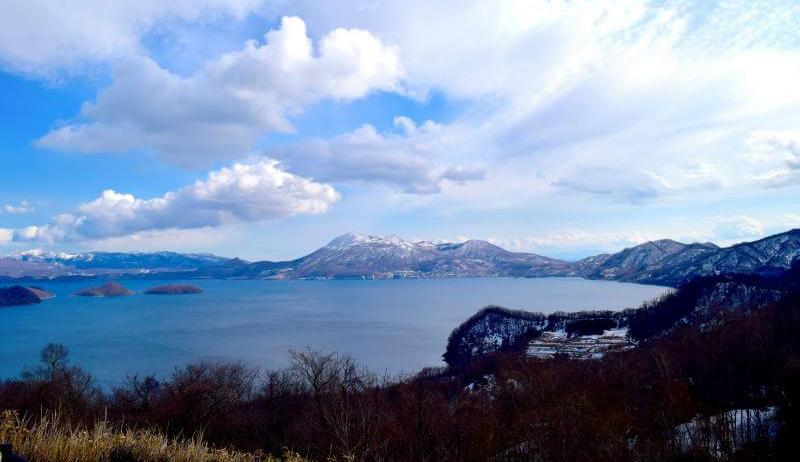 Stunning Scene of Toya Lake during Winter in Japan
