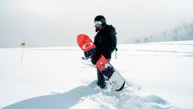 Snowboarding in Japan in January