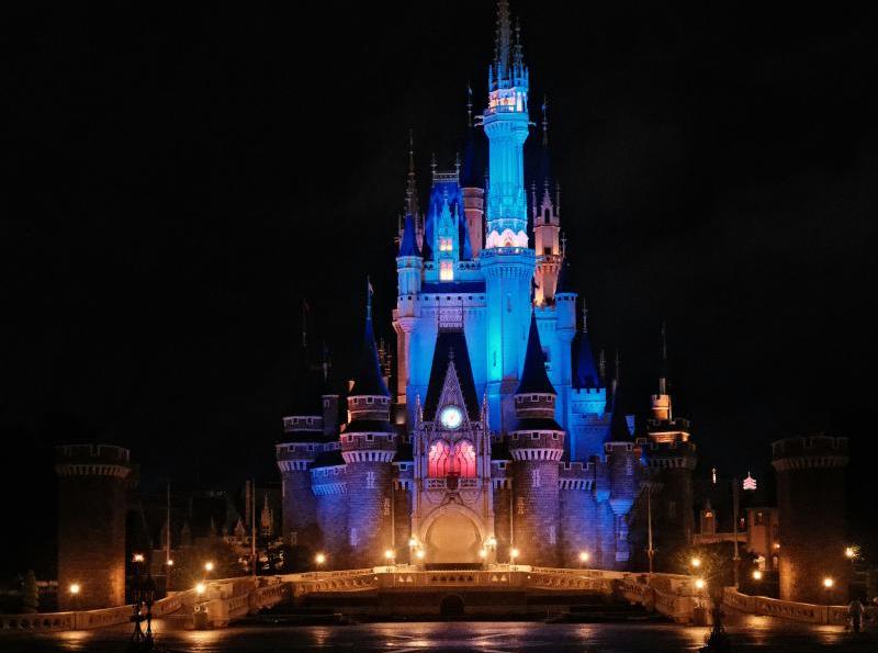 Night View of Tokyo Disneyland
