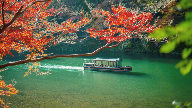 River and Reds of Arashiyama