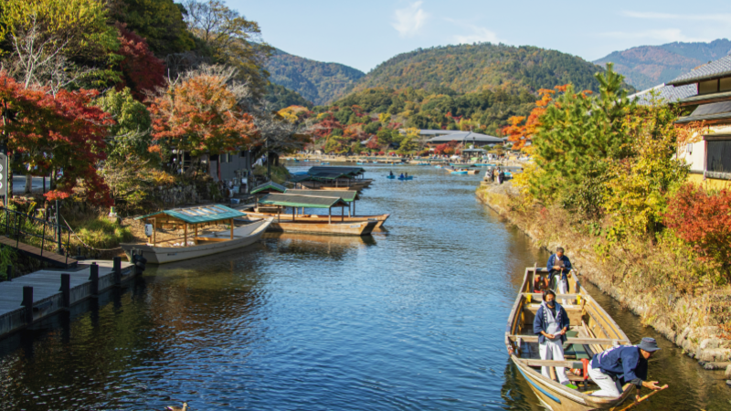 The scenery east of the Togetsu small bridge