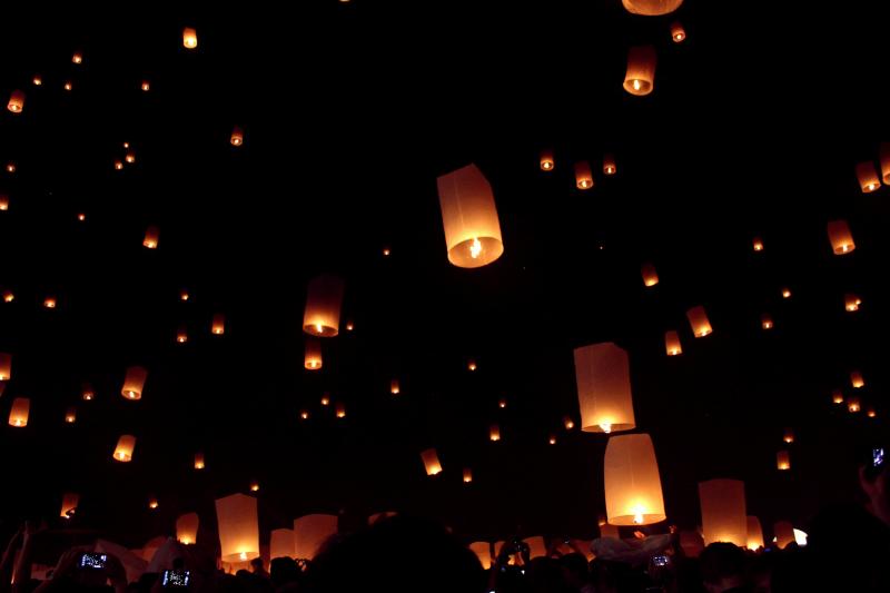 Floating Lantern Festival in Chiang Mai Thailand
