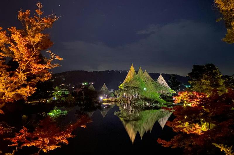 Kenrokuen Light Illumination in Late November in Japan