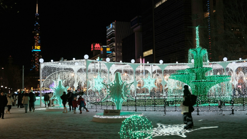 Sapporo Winter Illumination in the City Centre