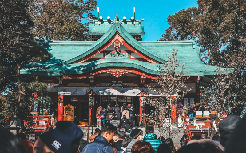 Hatsumode is held at the end of December.