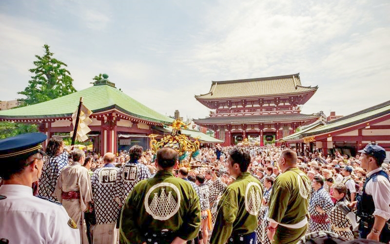 Tokyo’s Sanja Festival celebrates Shinto tradition.