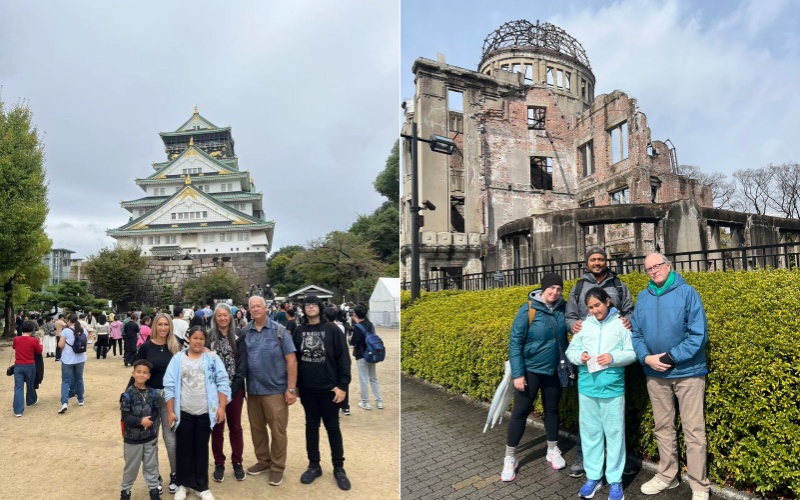 Our Private Japan Family Tour to Visit Osaka Castle and Atomic Bomb Dome