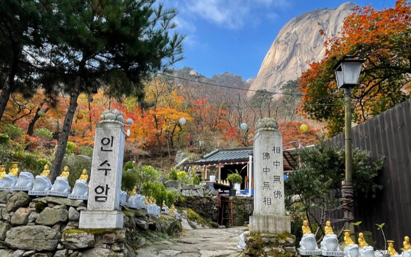 Fall Foliage Landscape in Bukhansan National Park