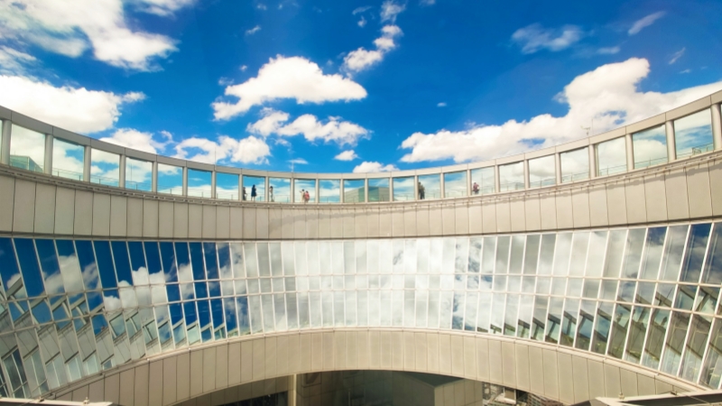 Standing on the Floating Garden Observatory at Umeda Sky Building