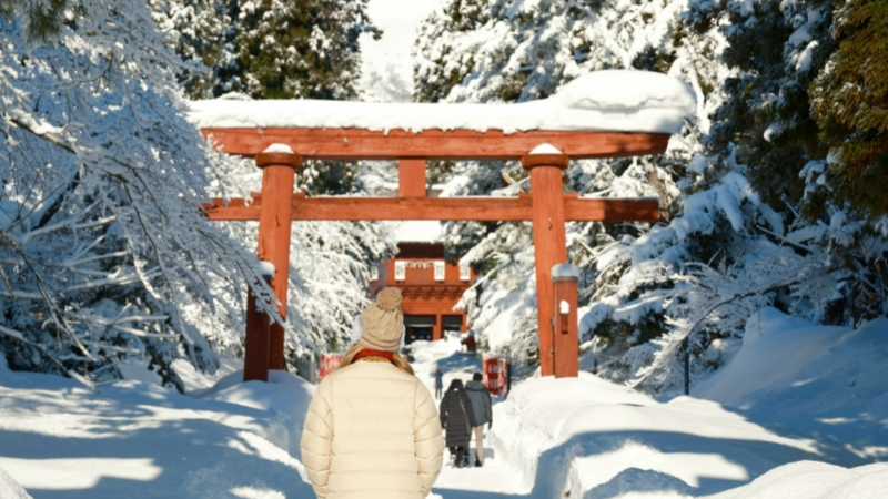 Wear layers in the February in Japan keeps you warm