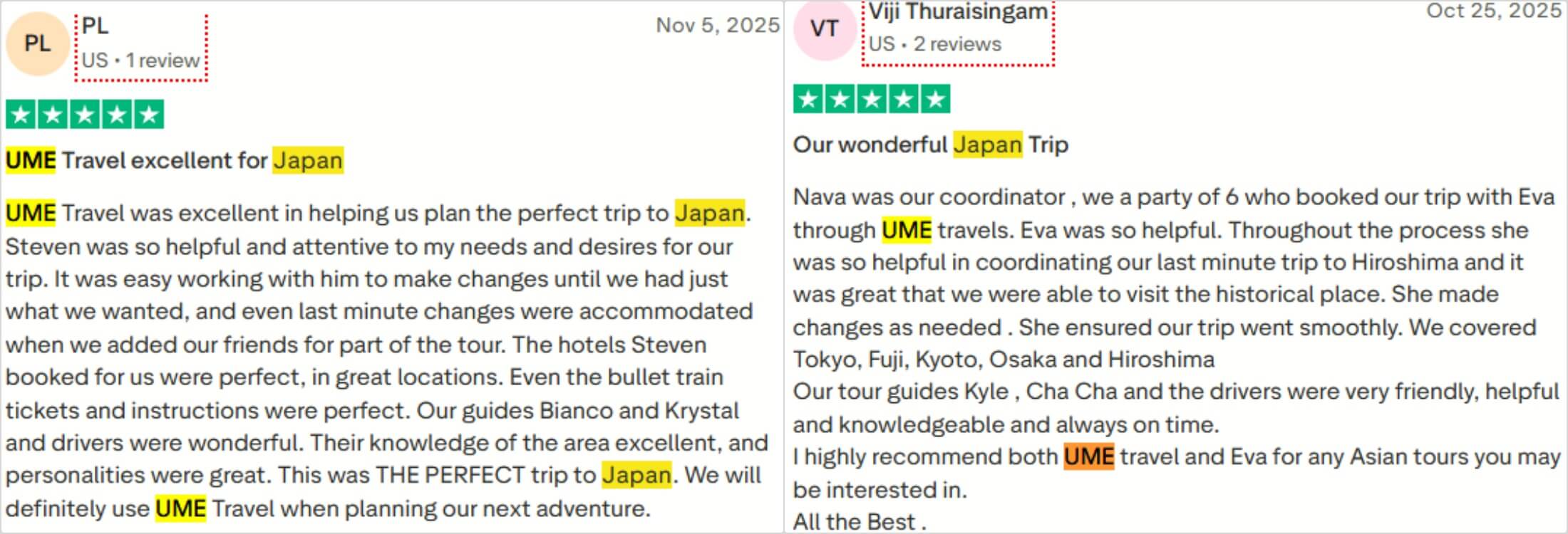 UME Travel Japan Reviews Trustpilot