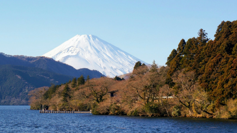 Mt. Fuji is always covered in snow in winter.