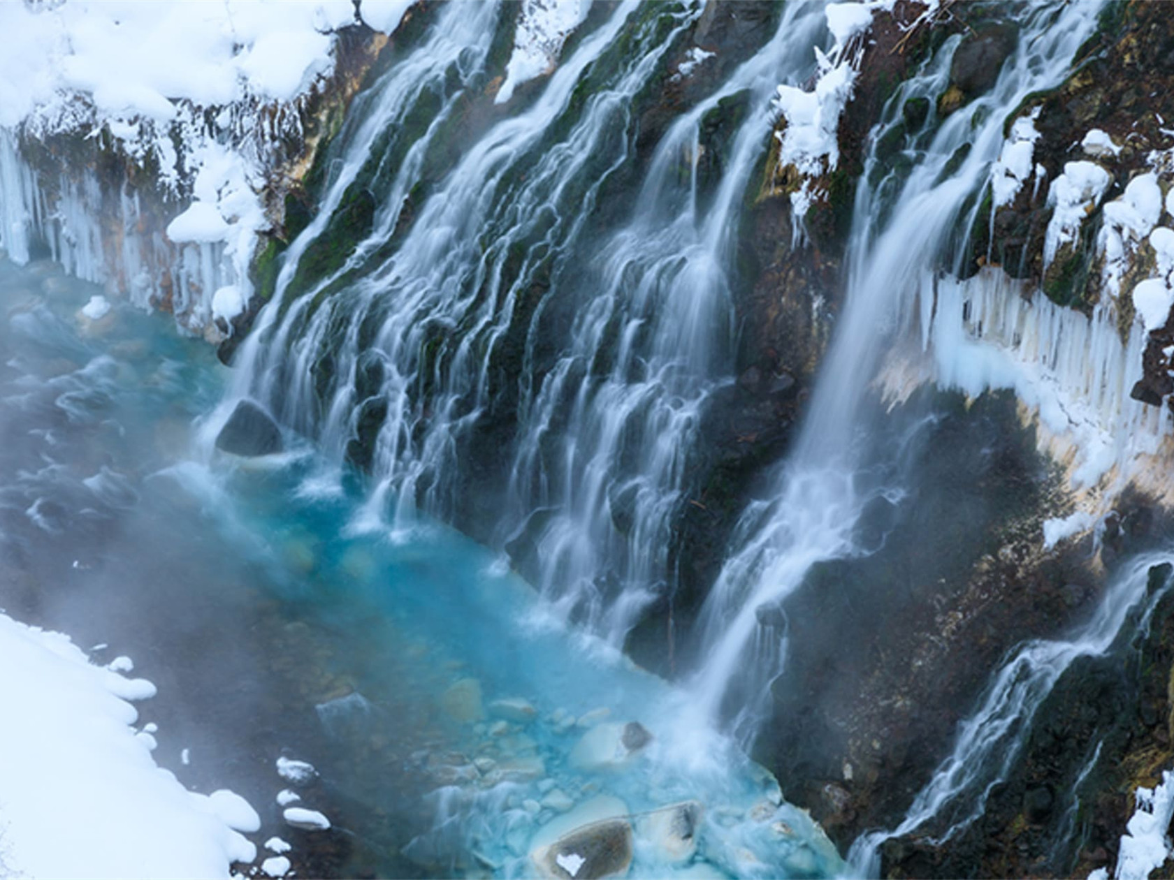 Shirahige Falls in the Snow