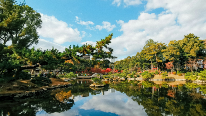 Shukkeien Garden Tranquil Vibe on a Sunny Day
