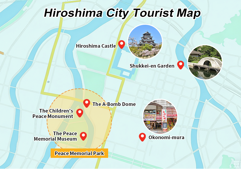 Hiroshima City Tourist Map