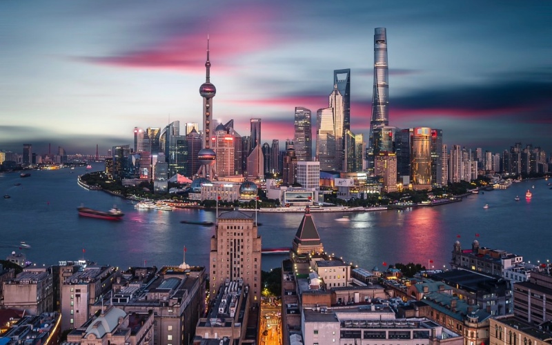 Night Skyline Spectacle in Shanghai