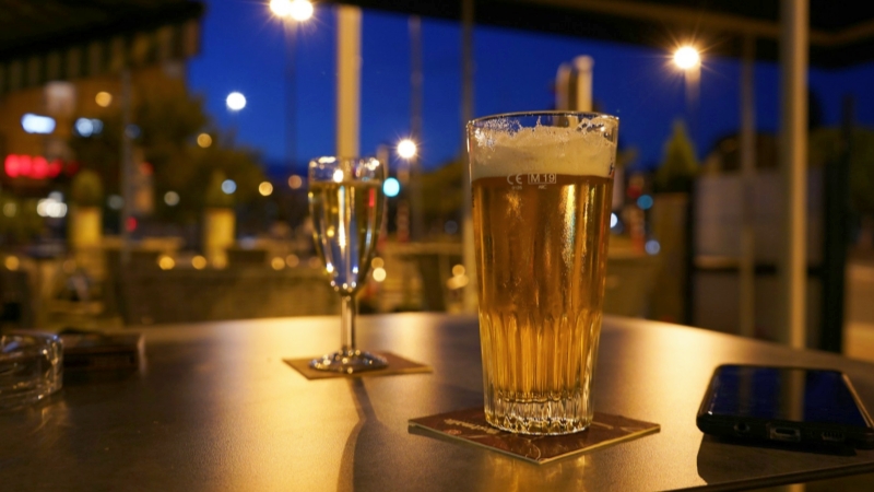 Enjoy the chill vibe at the rooftop beer garden.