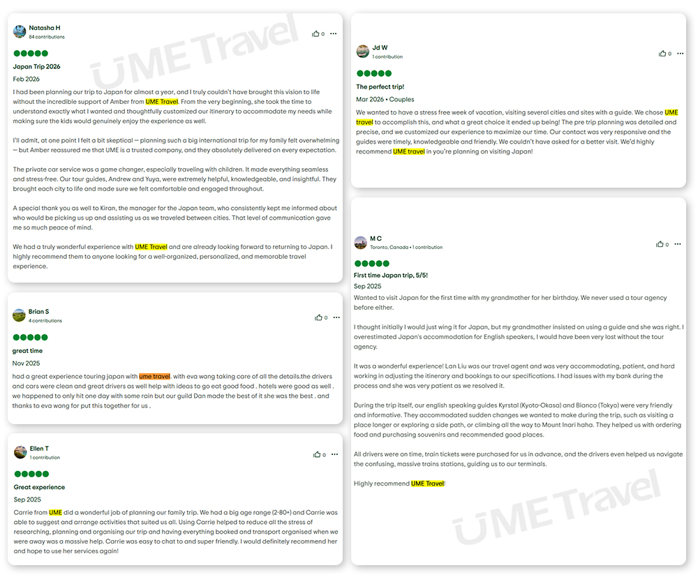 UME Travel Japan Reviews on TripAdvisor
