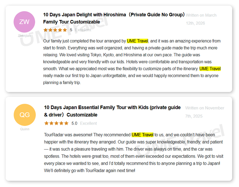 UME Travel Japan Reviews TourRadar