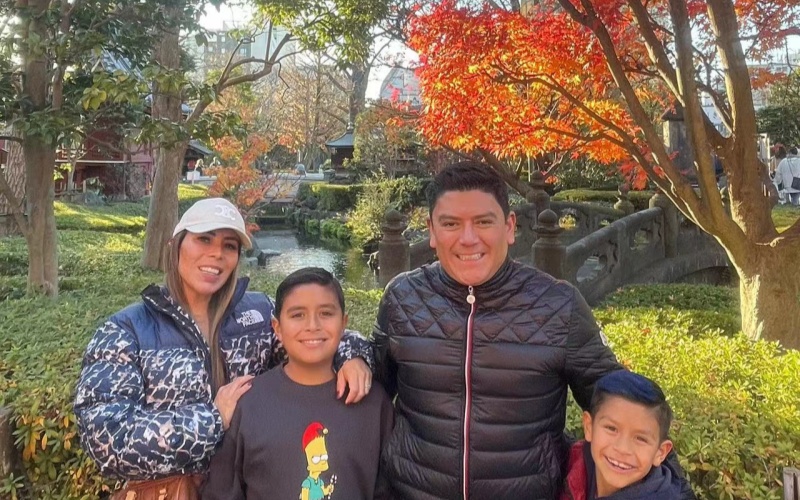 Happy Family Enjoying Japan’s Beautiful Autumn Foliage Together