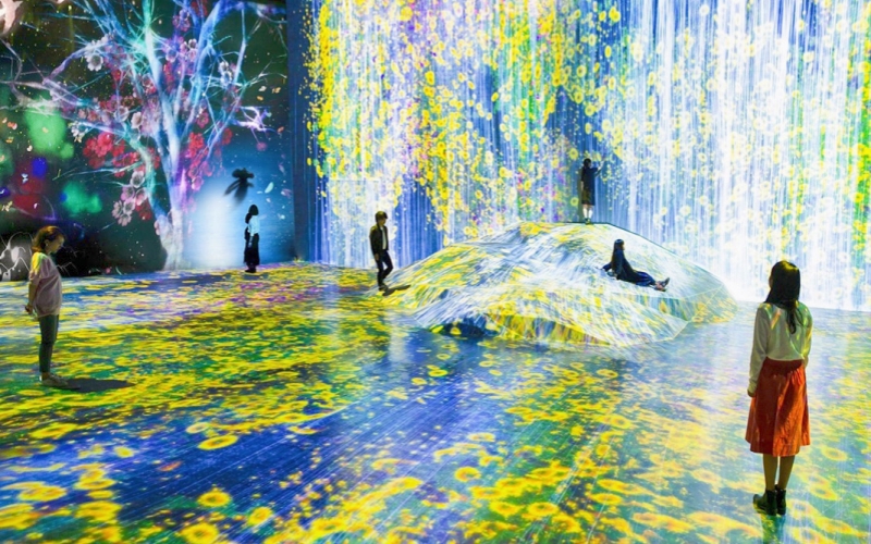 TeamLab in Tokyo this July is a great place for an immersive art experience.
