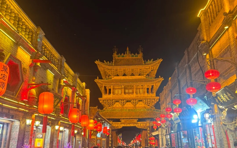 New Year atmosphere in Pingyao Ancient City, Shanxi Province