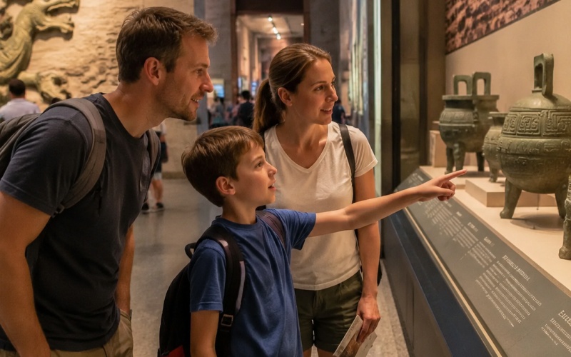 China Family Travel National Museum Kids Learning Experience