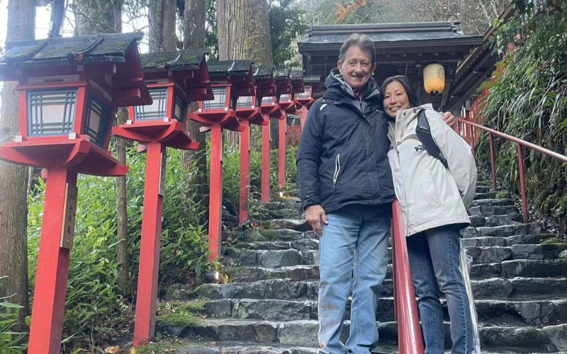 Senior Couple Kiyomizu Dera Temple Kyoto Japan