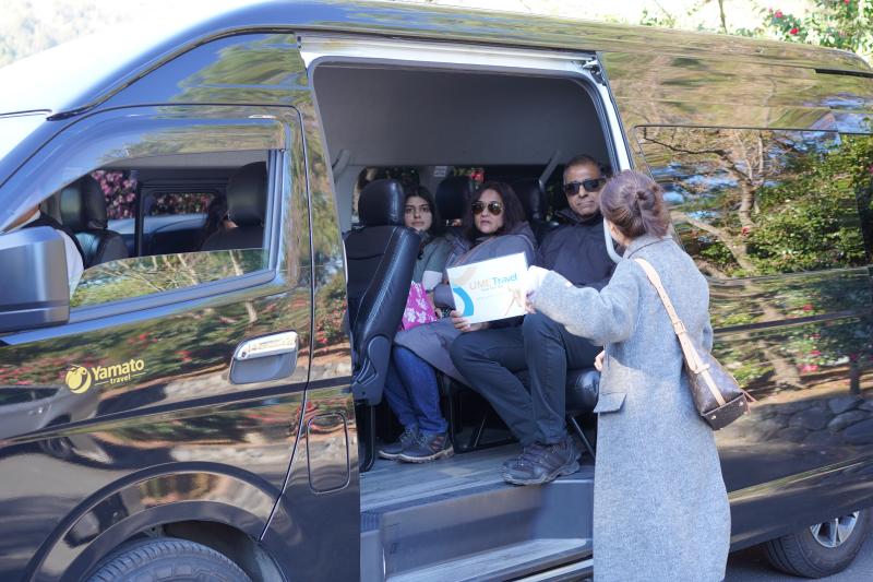 UME Travel Guests Using Private Car and Guide Service during a Japan Private Tour