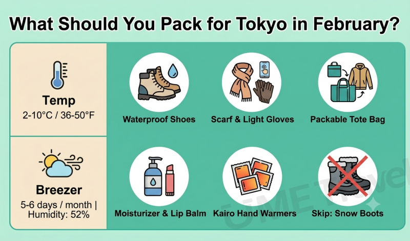 Packing list for Tokyo in February