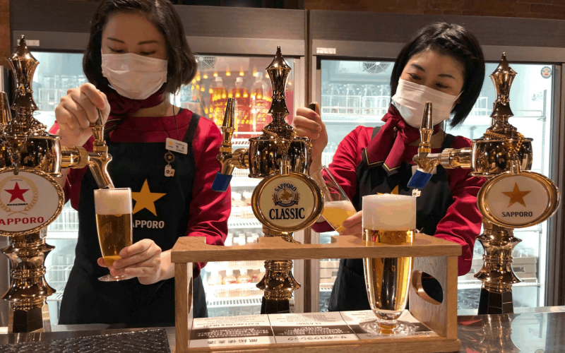 The Sapporo Beer Museum showcases Hokkaido’s brewing heritage and serves Sapporo beer