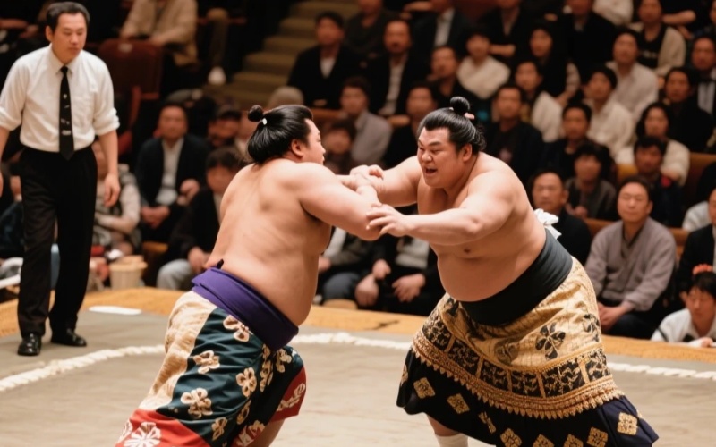 Tokyo Sumo Tournament Japanese Traditional Sport