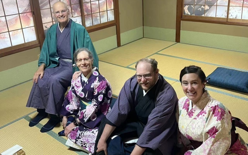 Senior Travelers Kimono Experience Japan