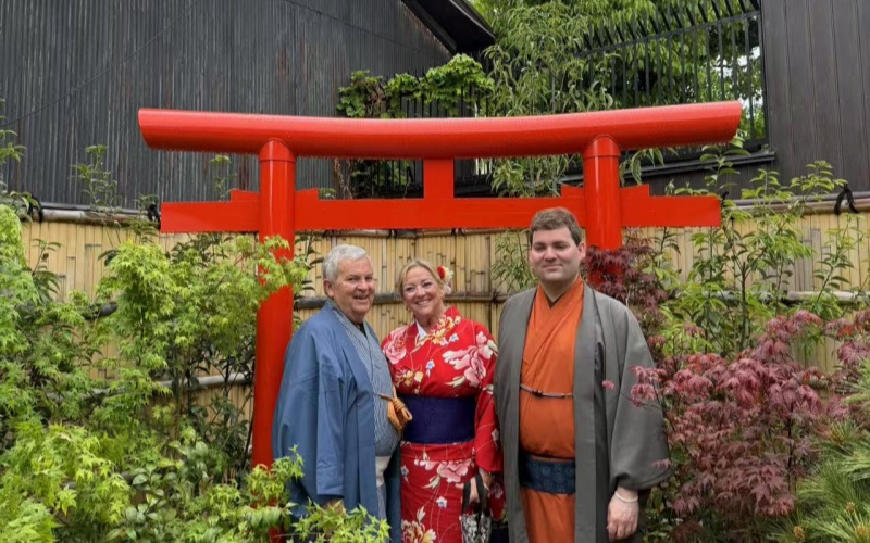 Japan Travel with Elderly Parents Kimono Experience