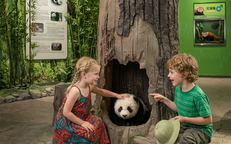 Chengdu Panda Base with Kids