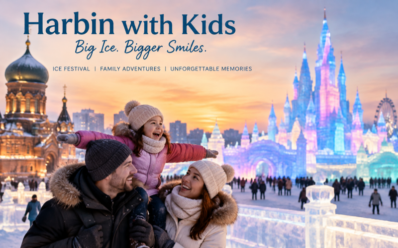 China Harbin Family Travel Ice Festival