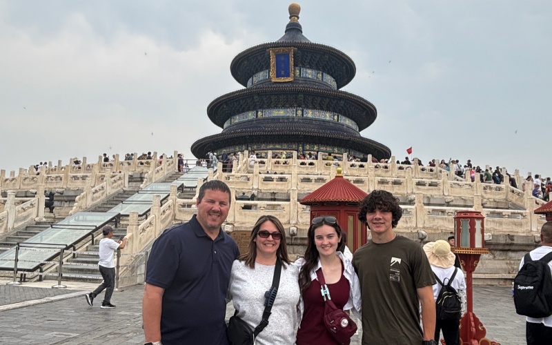Family travelers visiting the Temple of Heaven in Beijing during a China family trip