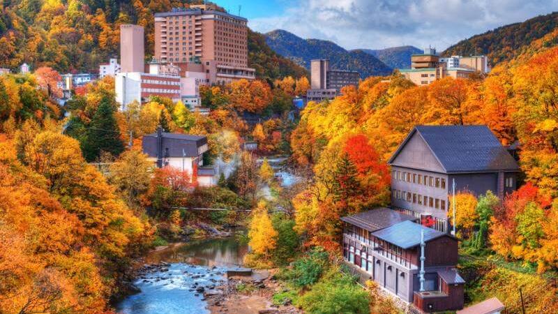 Hokkaido Autumn Leaves at Jozankei Onsen