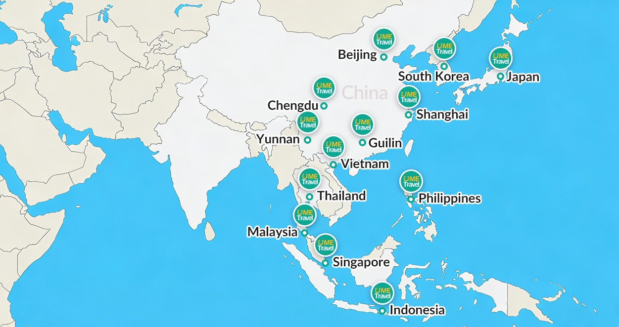 UME Travel's Offices & Local Teams in Asia