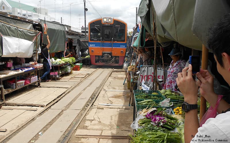 A Typical Day in Maeklong Railway Market