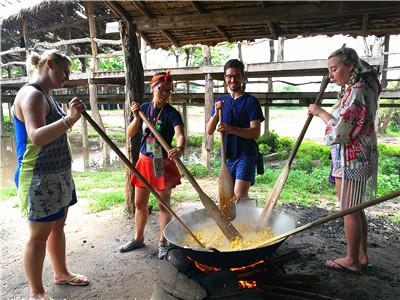 Cooking Sticky Rice for Elephants