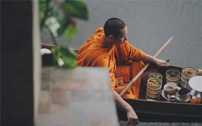 Monk on Boat