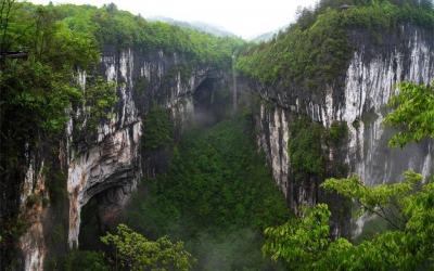 grotesque peaks and beautiful waterfalls